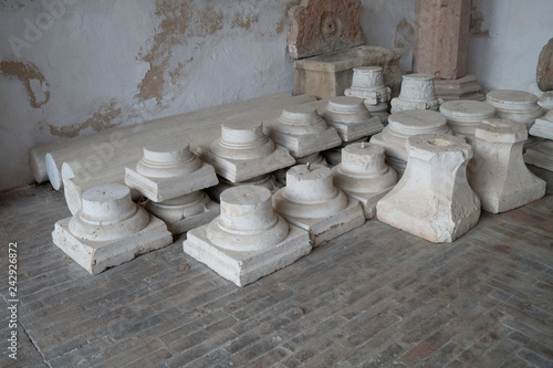 broken clay pillar base