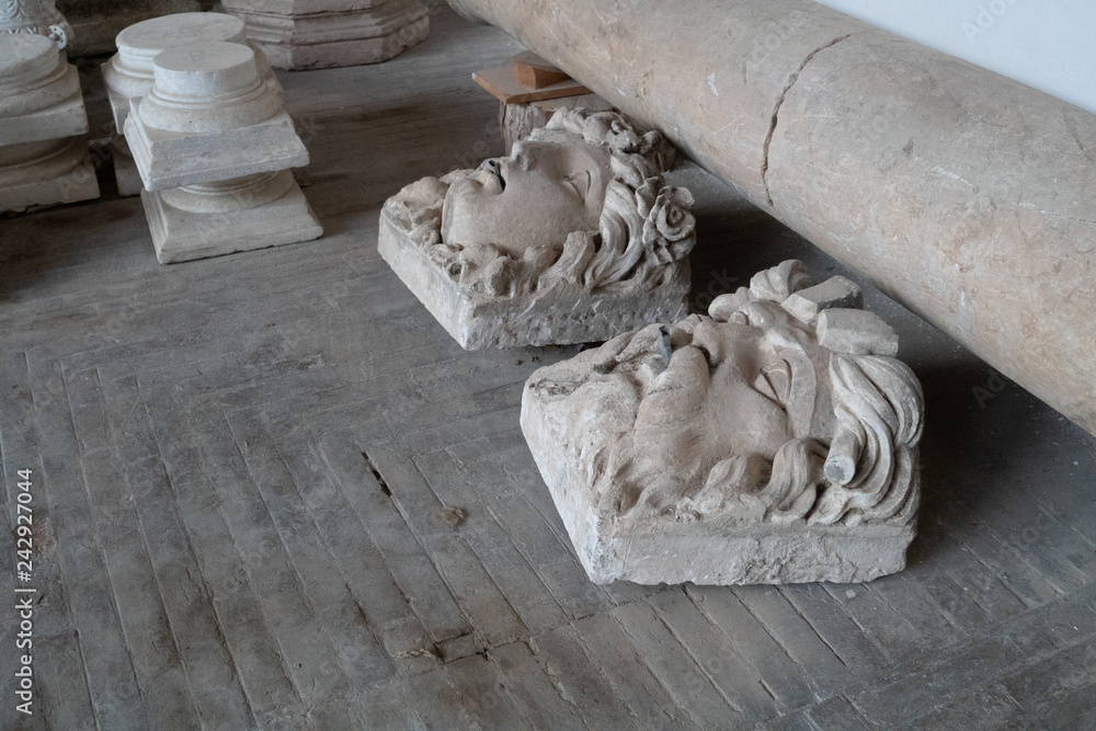 broken clay pillar base