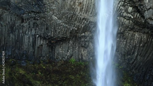 Fast Tilt Up of Latourell Falls - Shallow Depth of Field photo