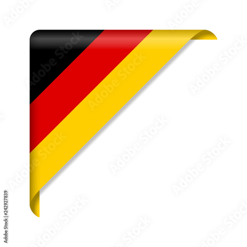 Corner ribbon Germany flag