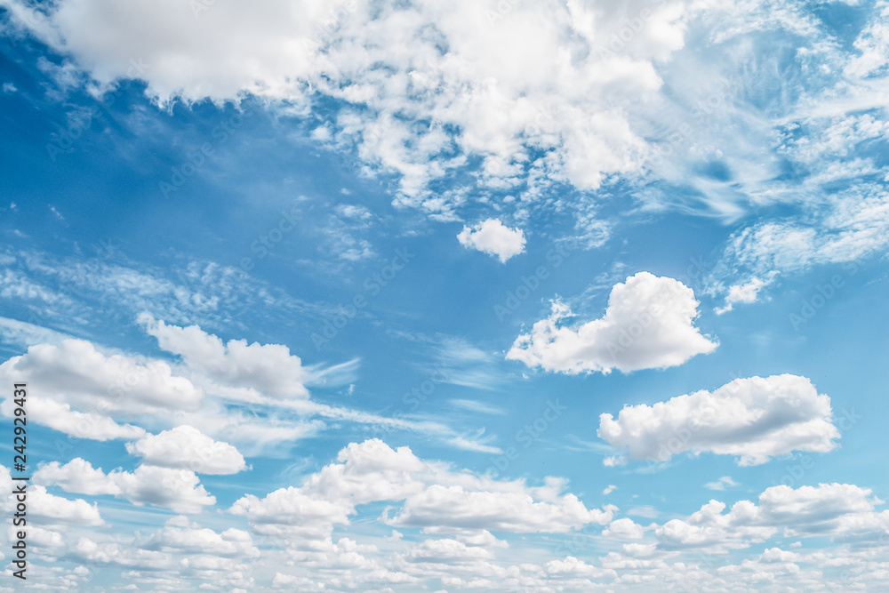 Beautiful blue sky with white clouds Beautiful blue sky with white clouds