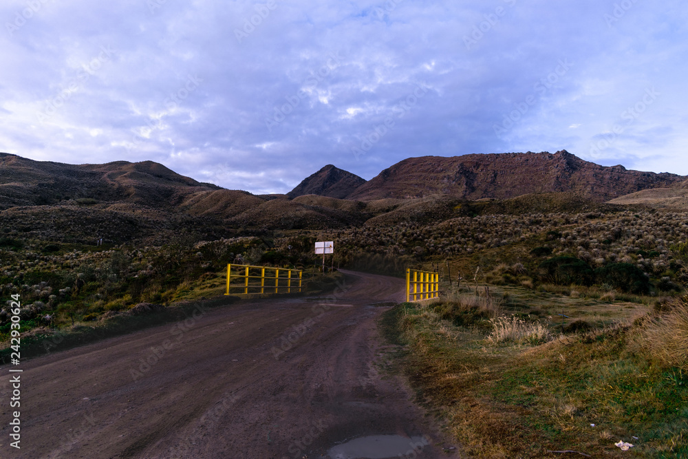 Carretera vía al páramo Carretera vía al páramo