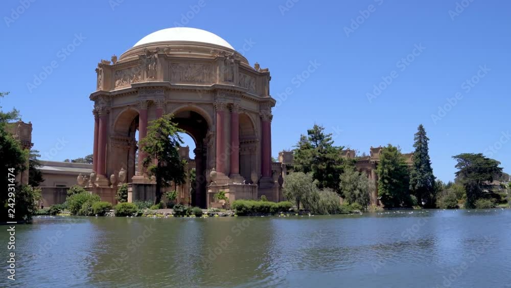 Palace of Fine Arts San Francisco California usa surrounding by nature garden pond water. good weather blue sky summer. bird flying wild lifestyle in summer peaceful place old history building. Palace of Fine Arts San Francisco California usa surrounding by nature garden pond water. good weather blue sky summer. bird flying wild lifestyle in summer peaceful place old history building.