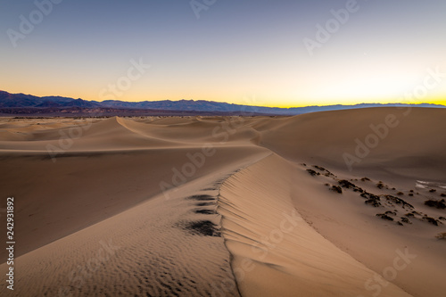 Sunrise over the Mesquite Flat Sand Dunes