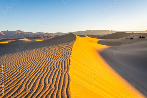 Sunrise over the Mesquite Flat Sand Dunes