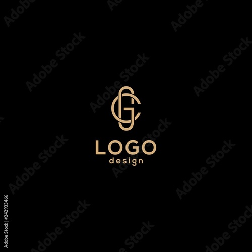 Vector logo design,initials c g