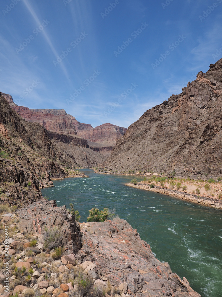 Granite Rapids and the Colorado River in Grand Canyon National Park, Arizona.