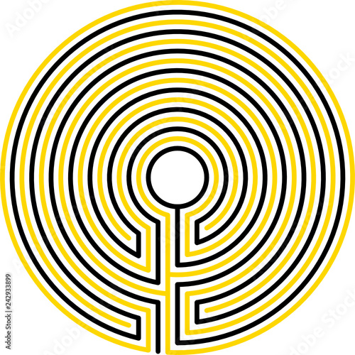 classical, maze, circle, 7 circuits, variant 14