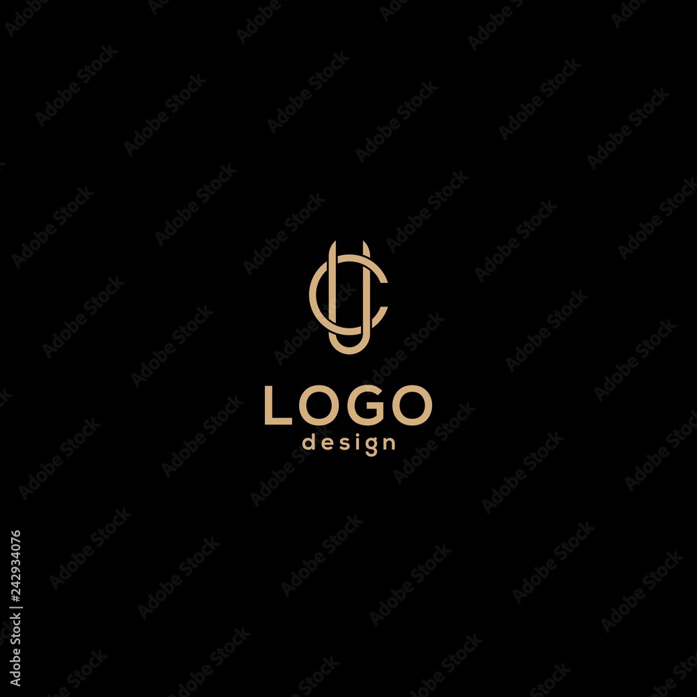 Vector logo design,initials u c Vector logo design,initials u c