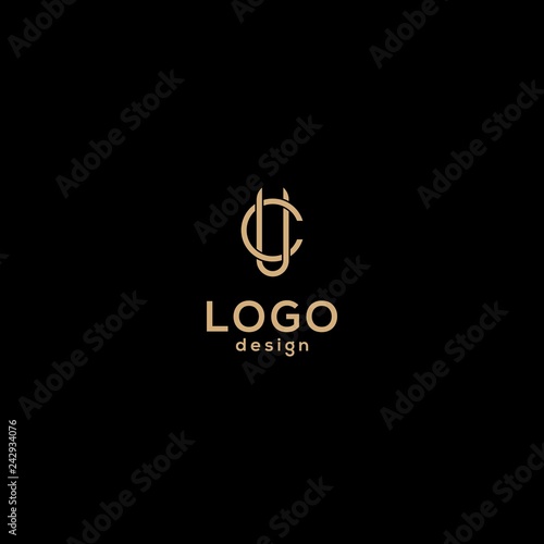 Vector logo design,initials u c