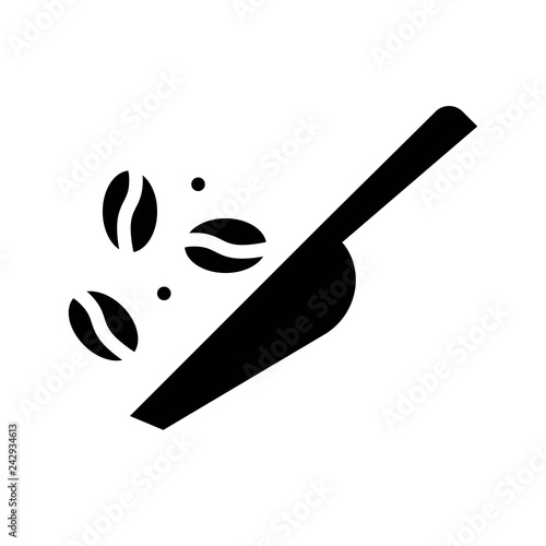 Coffee bean vector, coffee related solid style