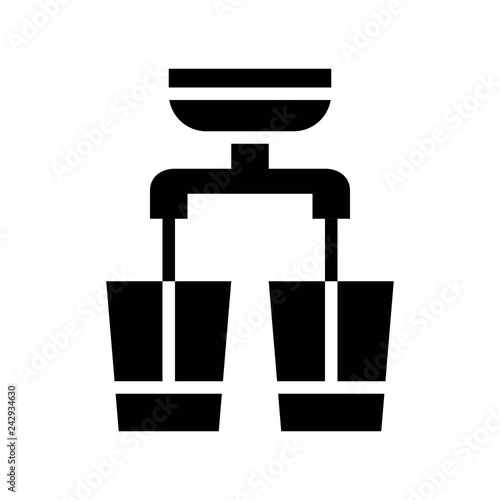 Double shot vector, coffee related solid style