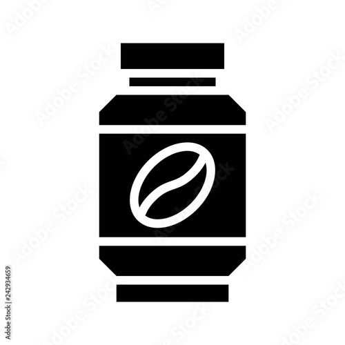 Instant coffee vector, coffee related solid style
