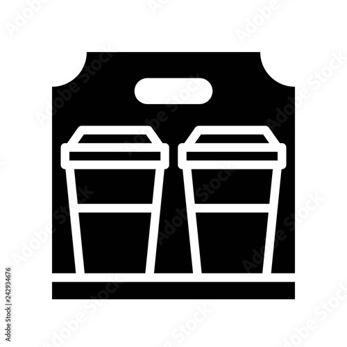Take away coffee vector, coffee related solid style