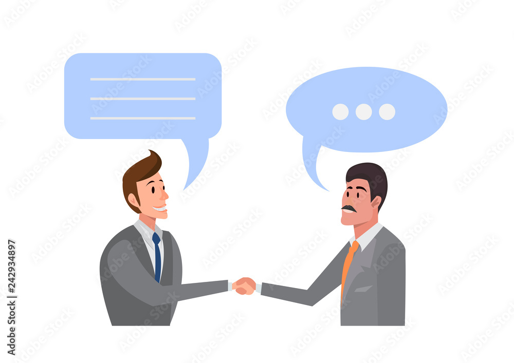 Two businessmen shake their hands. illustration. Business handshake. Two businessmen shake their hands. illustration. Business handshake.
