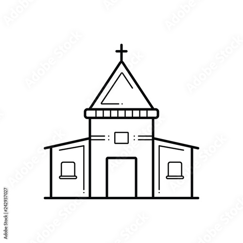 Black line icon for holy 