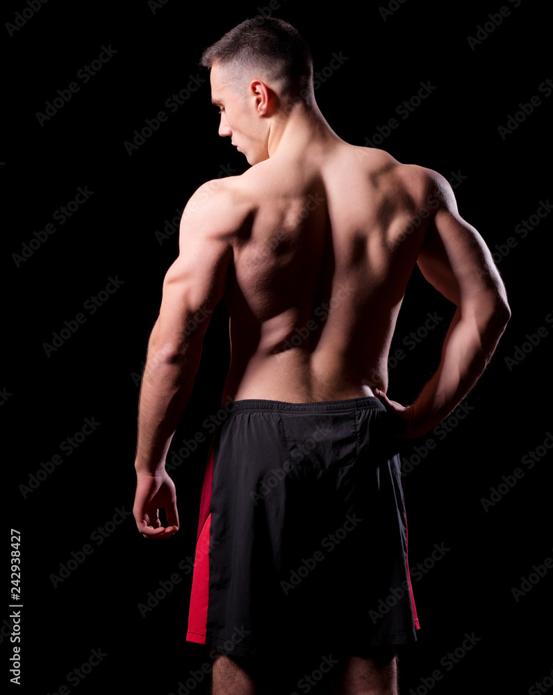Sporty muscular man isolated Sporty muscular man isolated