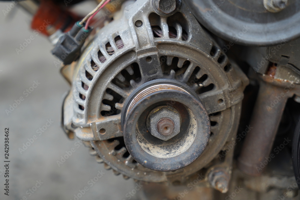 Naklejka premium Car's engine detail