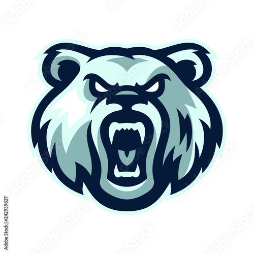 bear logo mascot template vector illustration