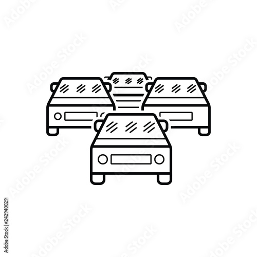 Black line icon for rush