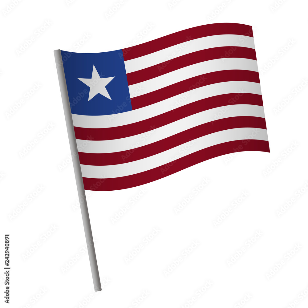 Fototapeta premium Liberia flag icon