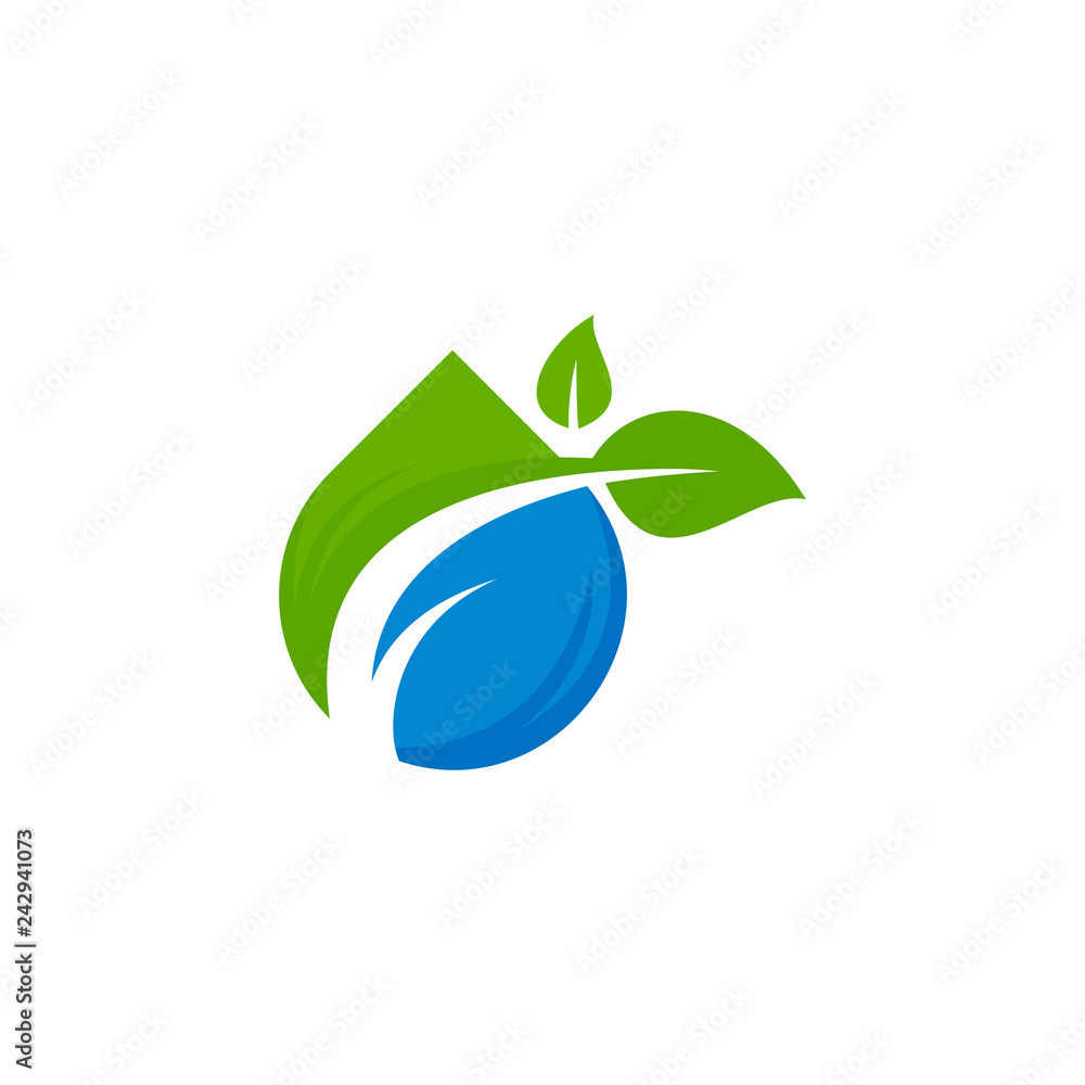 water drop Logo Template vector illustration design, eco leaf icon water drop Logo Template vector illustration design, eco leaf icon