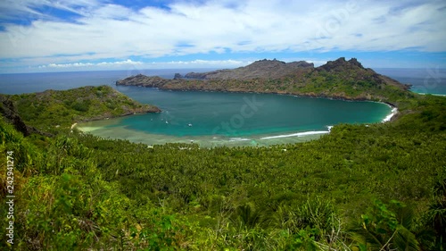 Anaho Nuku Hiva ocean bay lush vegetation Marquesas photo