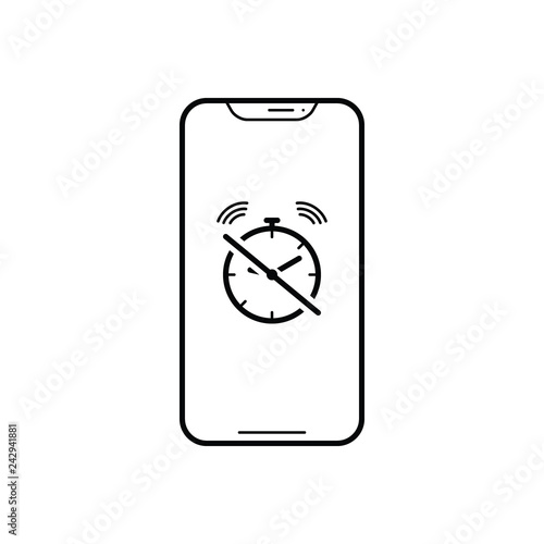 Black line icon for silent 