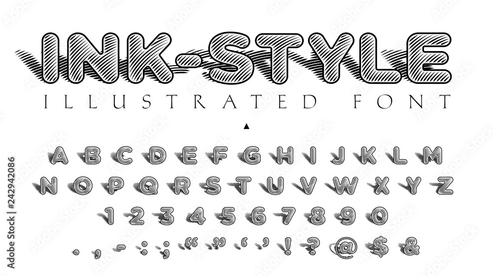 SIDONKU Fonts Handwritten 3D ABC Letters Numbers and Symbols
