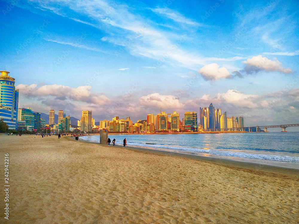 View of Gwangalli Beach, Busan, south Korea, Asia View of Gwangalli Beach, Busan, south Korea, Asia