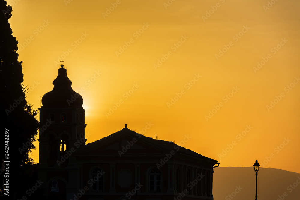 Church Silhouette in Corfu