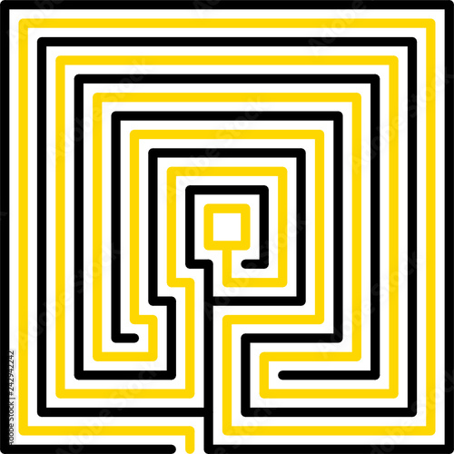 maze, classical, square, 5 circuits, variant 8