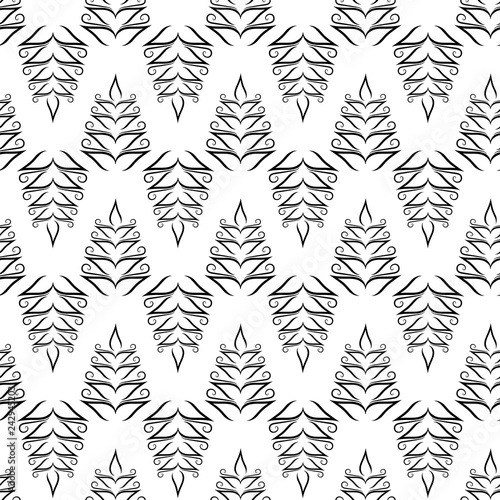 Abstract twig seamless pattern. Fashion graphic background design. Modern stylish abstract texture. Design monochrome template for prints  textile  wrapping  wallpaper  website. Vector illustration