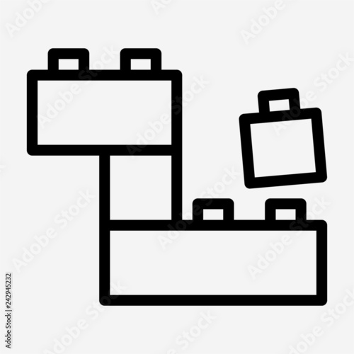 Outline Bricks pixel perfect vector icon
