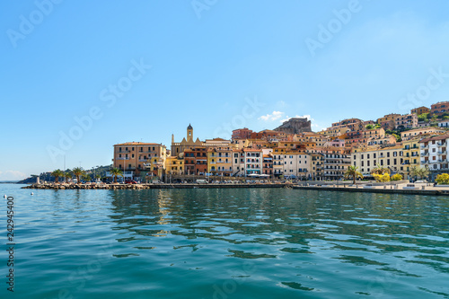 View of seaport town Porto Santo Stefano in Monte Argentario. Tuscany. Italy © Elena Odareeva