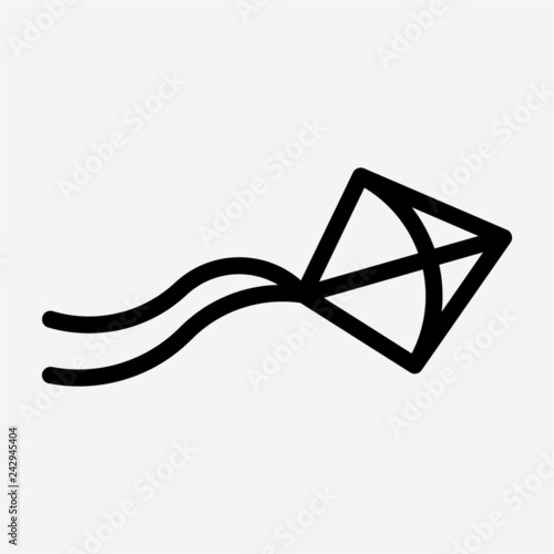 Outline kite pixel perfect vector icon