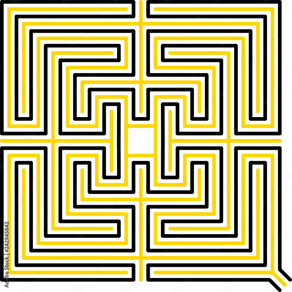 roman maze, square, variant 11 roman maze, square, variant 11