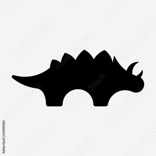 Glyph dinosaur toy pixel perfect vector icon