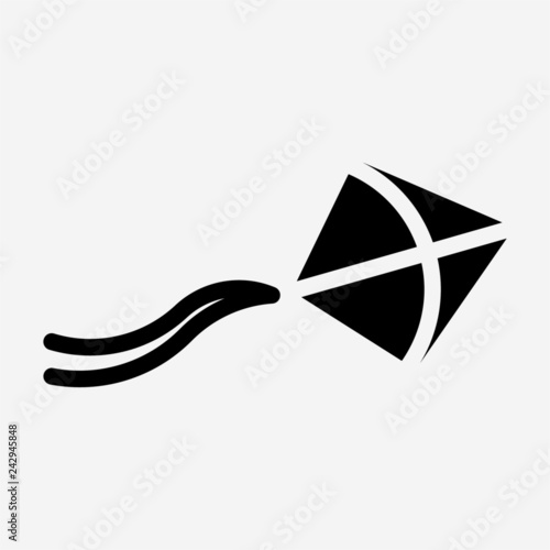Glyph kite pixel perfect vector icon