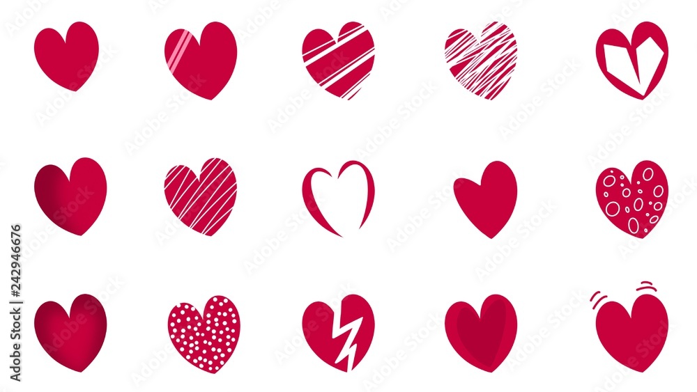 Hearts Design elements for Valentine's day Hearts Design elements for Valentine's day