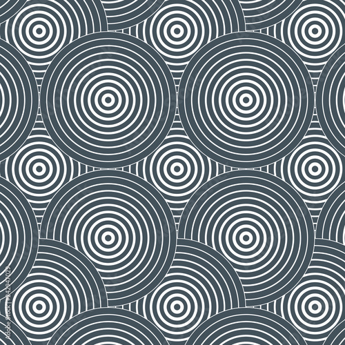 geometric vector pattern, repeating linear circles overlap each, pattern is on watches panel.