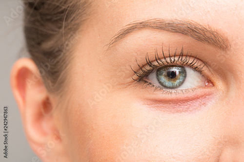 Dry skin on eyelid, macro image