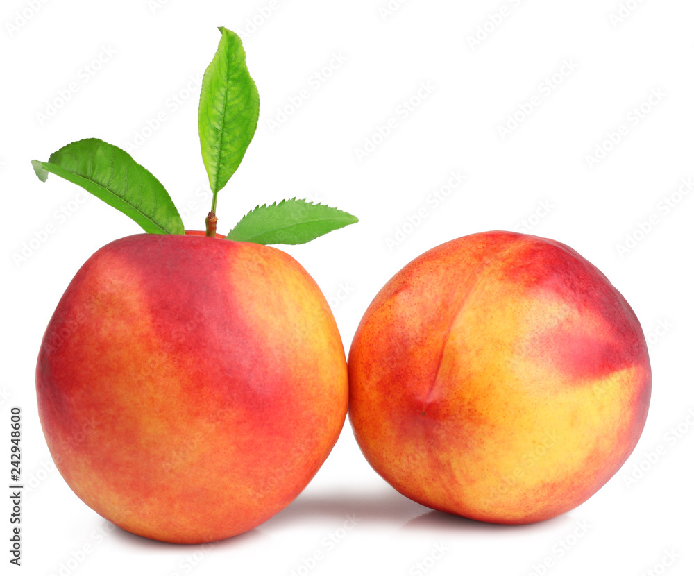 Nectarine isolated on white Nectarine isolated on white