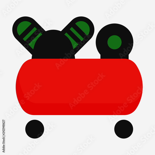 Flat air compressor pixel perfect vector icon