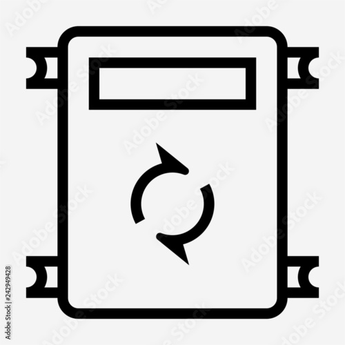 Outline inverter pixel perfect vector icon
