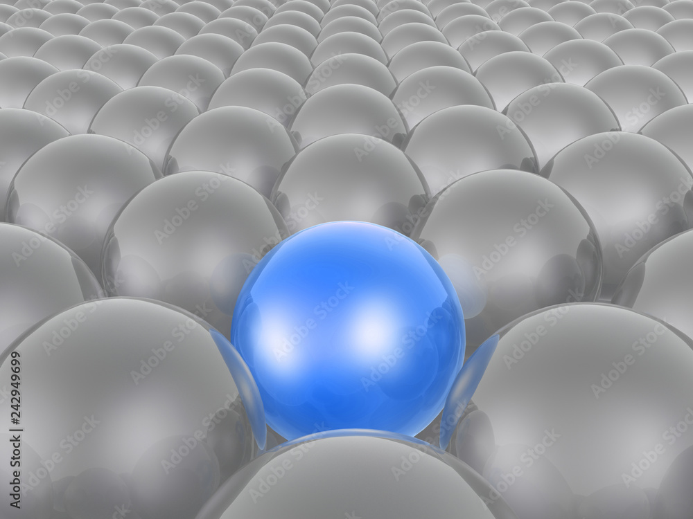 Obraz premium Blue and grey spheres