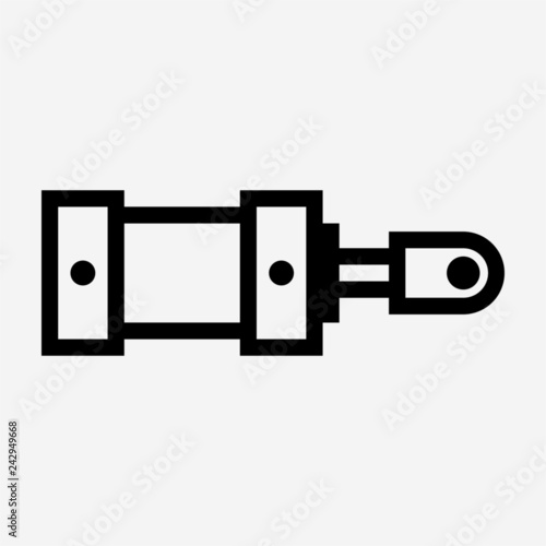 Outline cylinder pixel perfect vector icon