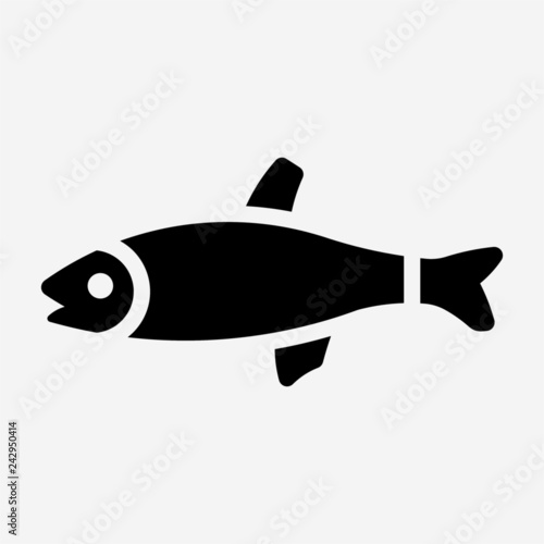 Glyph Anchovy pixel perfect vector icon