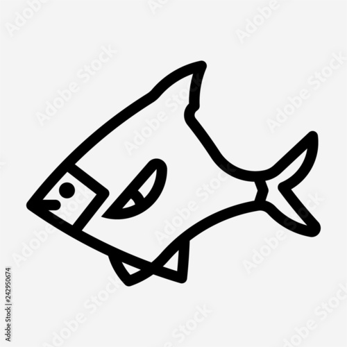 Outline Ponyfish pixel perfect vector icon photo