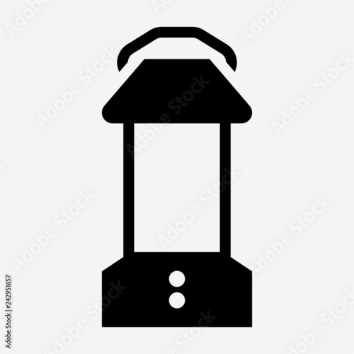 Glyph rechargeable lamp pixel perfect vector icon
